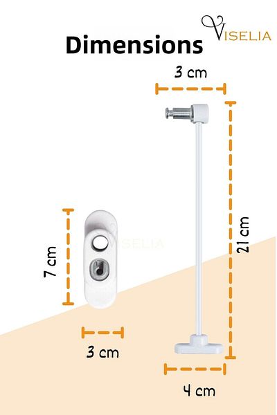 Viselia Keyed Steel Rope Window Child Lock Child Safety Lock 6 Pcs