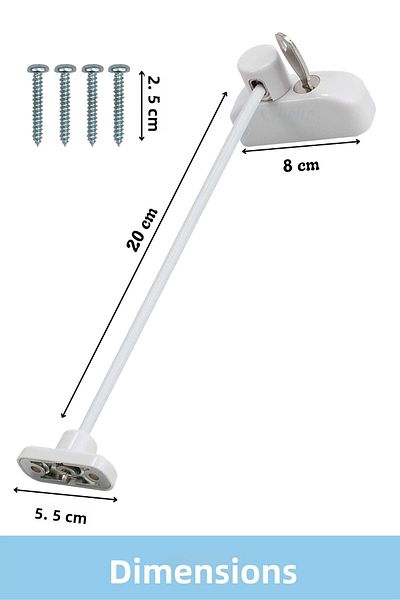 Evene Gray Window Lock with 8 Ropes Children's Safety Security Burglar Pimapen PVC Door Baby Lock