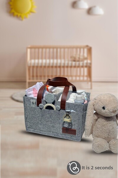 libaBABY حقيبة لباد بمقابض جلدية - منظم الأم والطفل - منظم لباد العناية بالطف...