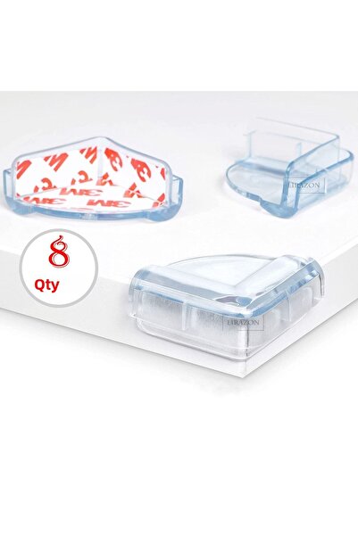 LİRAZON 8 قطع واقي زوايا الطفل من السيليكون