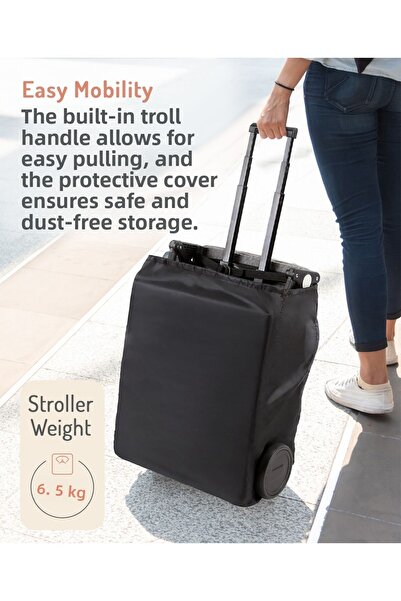 Bonfino Bonfino Runway Cabin Stroller with 5 Point Safety Harness - Black