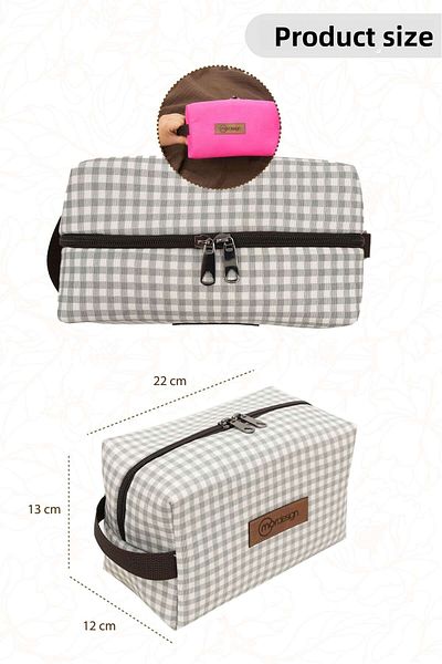 mordesign حقيبة العناية بالطفل - ملابس رطبة/جافة وقذرة/نظيفة، حقيبة حفاضات، سلسلة Gingham
