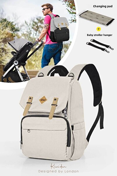 Kiwi Coolbag Baby Care Bag - Thermal Eye and Waterproof, Pad - Bone