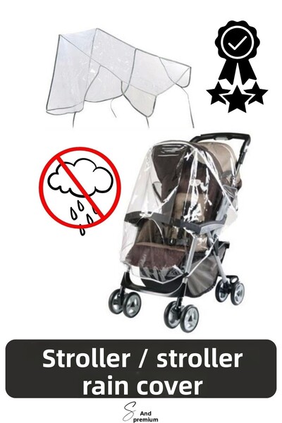 Svein عربة أطفال مميزة، معطف واق من المطر شفاف، مانع للرياح، غطاء قماش مقاوم ...