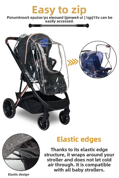 LORELLİ Travel System Zippered Baby Stroller Raincoat Raincoat