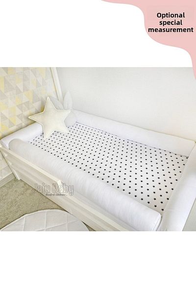 Jaju Baby White Montessori Bed Barrier 60X120 Crib Edge Protection