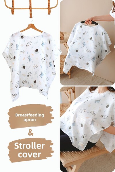 ESTİ Baby Ποδιά θηλασμού μουσελίνα πολλαπλών χρήσεων / Κάλυμμα καροτσιού / Κά...