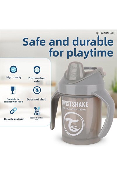Twistshake Mini Cup 4+m Black 230 ml Baby Exercise Pp Cup