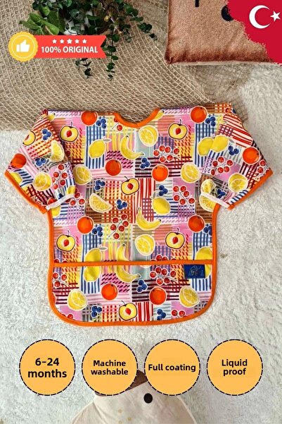 Babydonat مريلة للأنشطة والرضع مقاومة للسوائل بنمط الفاكهة للجنسين من عمر 6 إ...