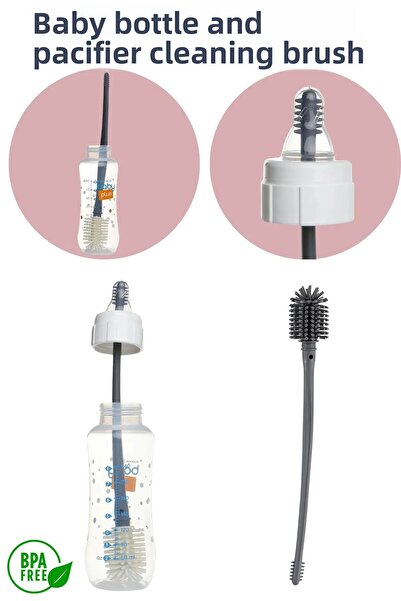 Espas Home فرشاة تنظيف الزجاجة واللهاية