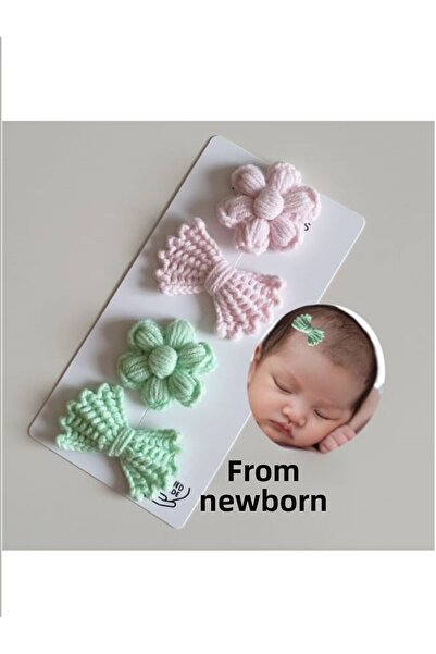 Kadın Girişimciler Atölyesi Newborn Baby Buckle 4-Piece Clip Baby Hairless Ba...