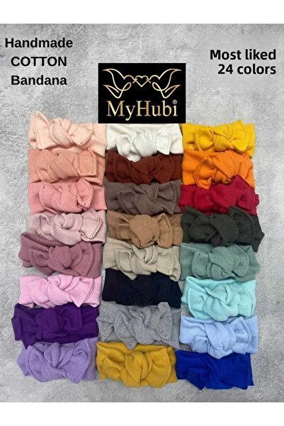 MyHubi 24-Piece Combination Handmade Rib Baby Girl Bandana