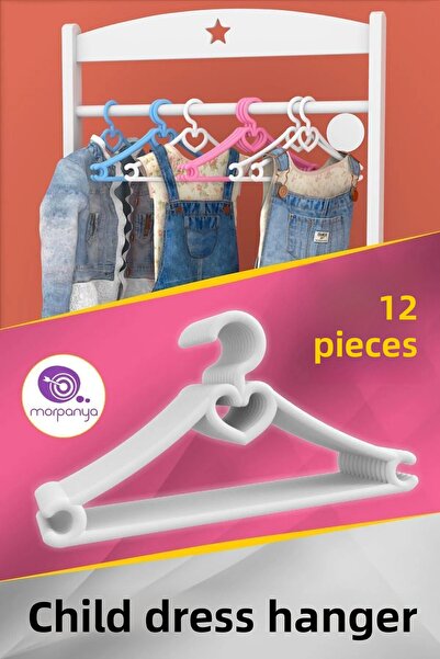 Morpanya 12 قطعة من ملابس الأطفال والرضع بحمالات على شكل قلب