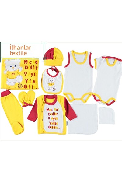 İLHANLAR Baby Fan 10 Piece Hospital Release Newborn Set