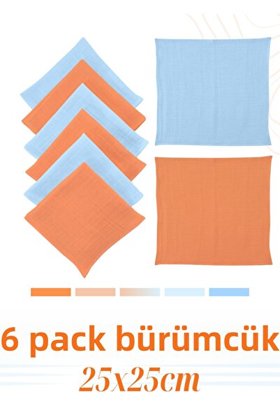 Joyous Mom Kids 25X25Cm Organic Cotton Wrapped Baby Mouth Wipes - Pack of 6 M...