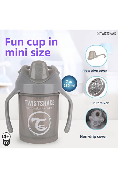 Twistshake Mini Cup 4+m Black 230 ml Baby Exercise Pp Cup