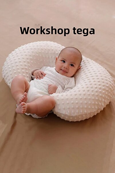 TEGA وسادة رضاعة قطنية – نسيج قطني 100%، حشوة داعمة، وسادة مريحة مطبوعة
