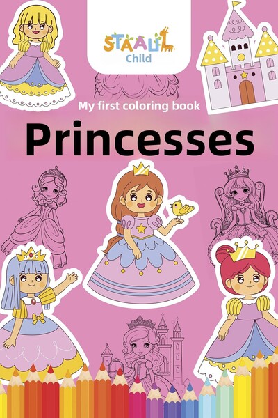 STAAU Çocuk My First Coloring Book - Princesses (Big Illustrated Coloring Book)