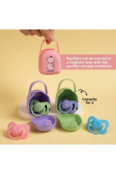 Hanymish Pacifier Storage Container with Handle and Lock System