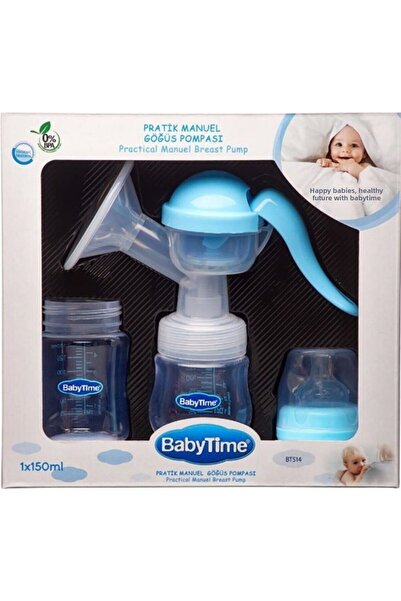 Babytime مضخة الثدي اليدوية العملية من بيبي تايم باللون الأزرق