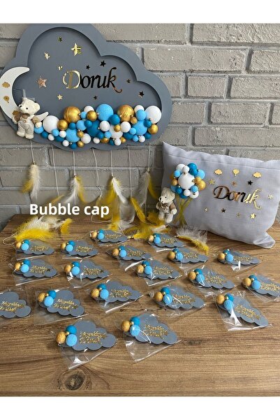 NeşeliAtölyem 20 فقاعة مغناطيسية لتزيين باب الطفل ووسادة