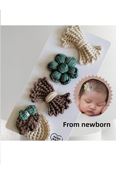 Kadın Girişimciler Atölyesi Newborn Baby Buckle 4-Piece Clip Baby Hairless Ba...