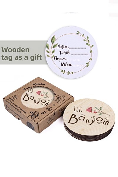 ceodesign Wooden Baby My Firsts Set - Photo Memory Discs