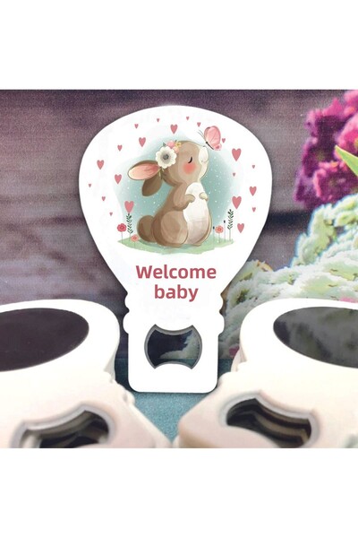 Ege ajans 10 قطع (بطاقة وجيلاتين) مغناطيس فتاحة أرنب