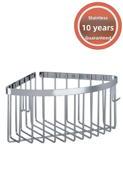 ÇELİK BANYO Suport pentru șampon din alamă inoxidabil Single Deep 19x19 cm Suport pentru burete de colț