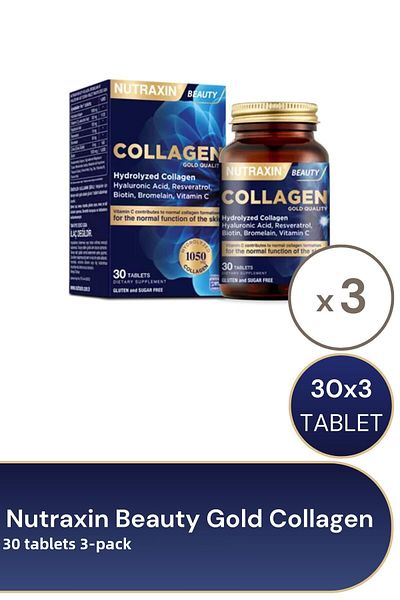 Nutraxin Beauty Gold Collagen 30 Tablets 3 Pack