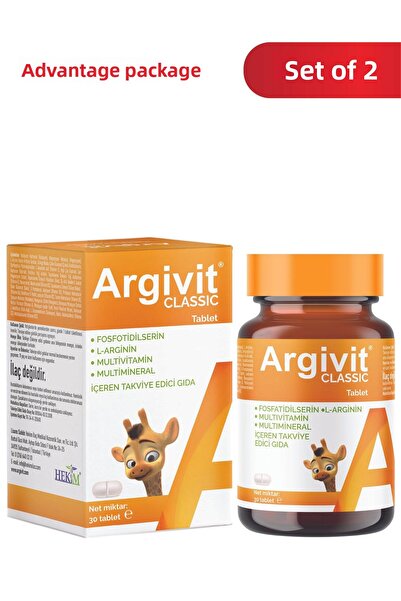 Argivit 2 L-Arginine, Multivitamin, Multimineral 30 Tablets