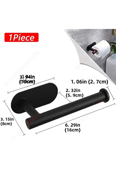 Choice حامل ورق حمام أسود قطعة واحدة، حامل ورق حمام من قطعة واحدة إلى قطعتين،...