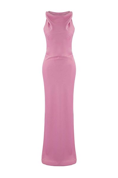Trendyol Collection Dusty Rose Bodycon Satin Woven Maxi Evening Dress Night Homecoming Gown Tprss25Ae00066