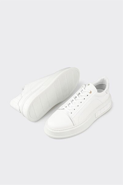 Elle Shoes Beyaz Deri Erkek Spor Ayakkabı