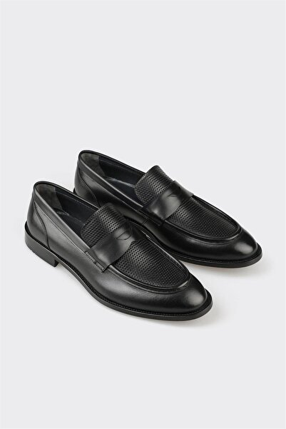 Elle Shoes Siyah Deri Erkek Klasik Ayakkabı