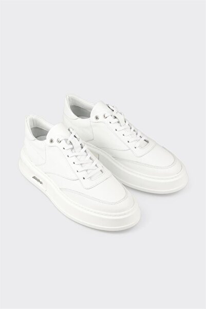 Elle Shoes Beyaz Deri Erkek Spor Ayakkabı