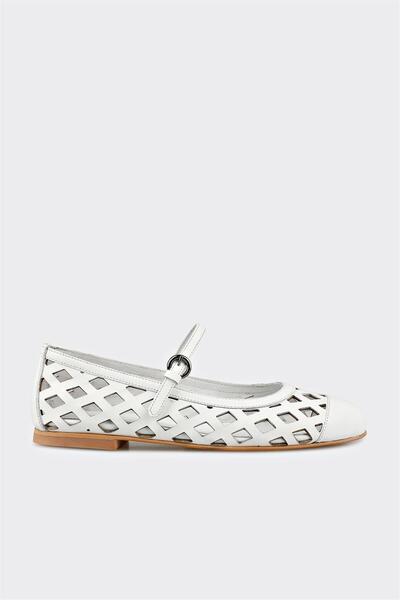 Elle Shoes White Leather Women's Casual Shoes