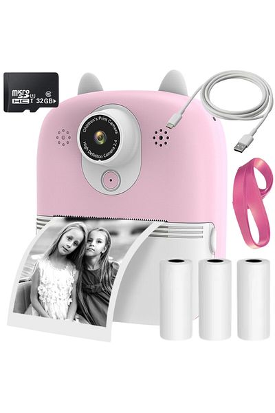 SMARTIC Camera, Instant Print, Full Hd 1080p, 2.4”, 800mah, Games, Mp3, Memory Card Gift