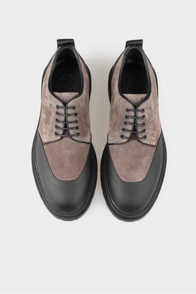 Elle Shoes Antrasit Deri Erkek Günlük Ayakkabı