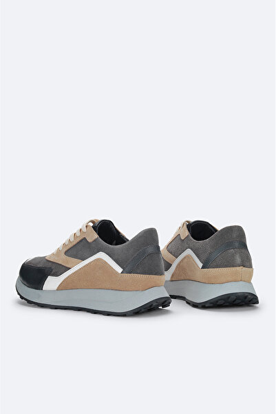 Avva Pánské šedé 100% kožené boty pro volný čas s flexibilní podrážkou A31y8005