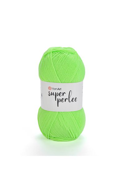 Yarnart Super Perlee - Χειροποίητο νήμα πλεξίματος Highlighter Green-79