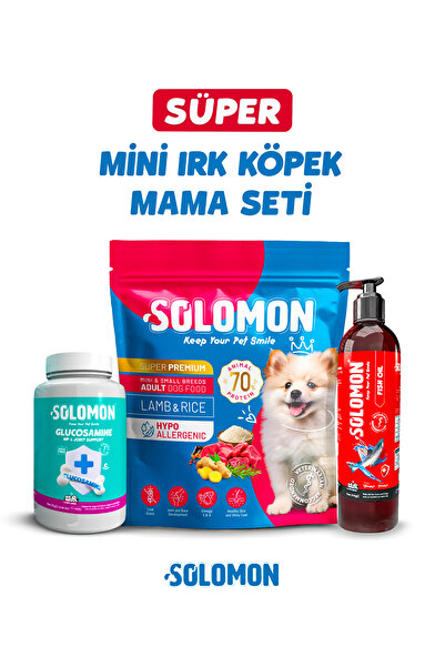 Solomon Süper Mini Irk Köpek Mama Seti - - Köpek Mama