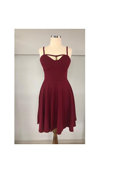 Bijutek Rochie de absolvire pentru femei din țesătură creponată model suspendat