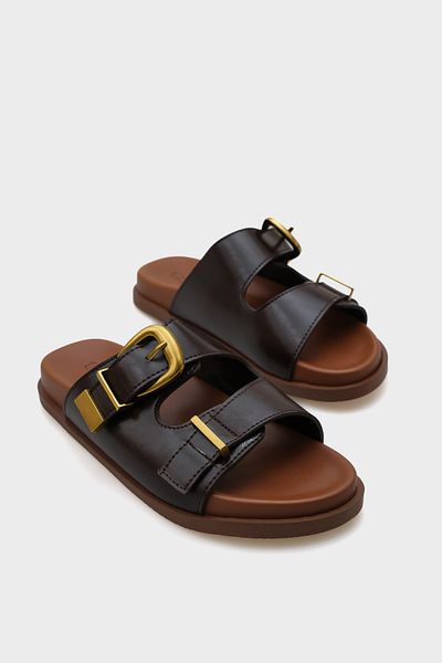 Capone Outfitters Maryl Double Buckle Women's Comfort Slippers
