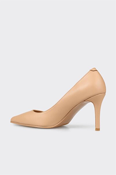 Elle Shoes Naturel Deri Kadın Stiletto
