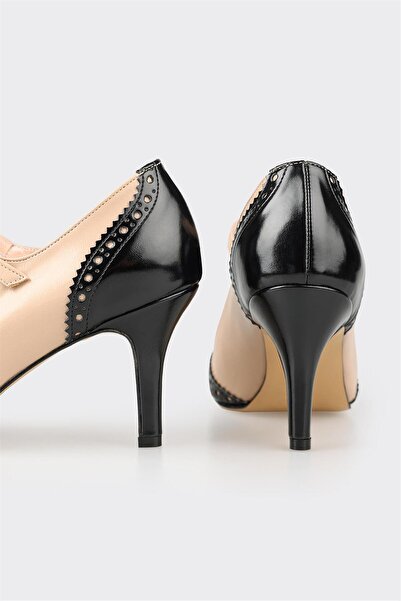 Elle Shoes Bej Kadın Topuklu Ayakkabı
