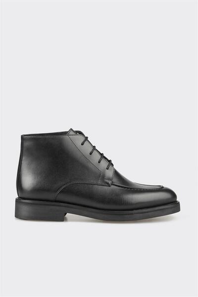 Elle Shoes Siyah Deri Erkek Klasik Bot