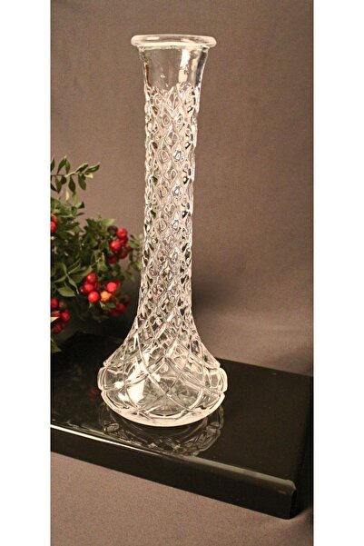 Amentes Glass Handmade Twisted Model Carnation Rose Vase Prism 1 Piece Vase
