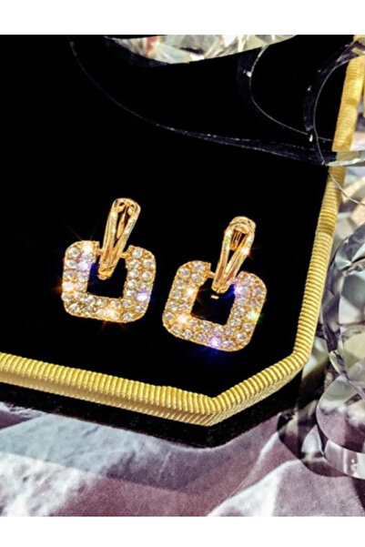 Kelan Cercei damă placați cu aur 14K și cristale – model Inna