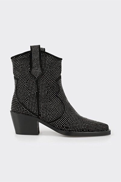 Elle Shoes Siyah Deri Kadın Bot